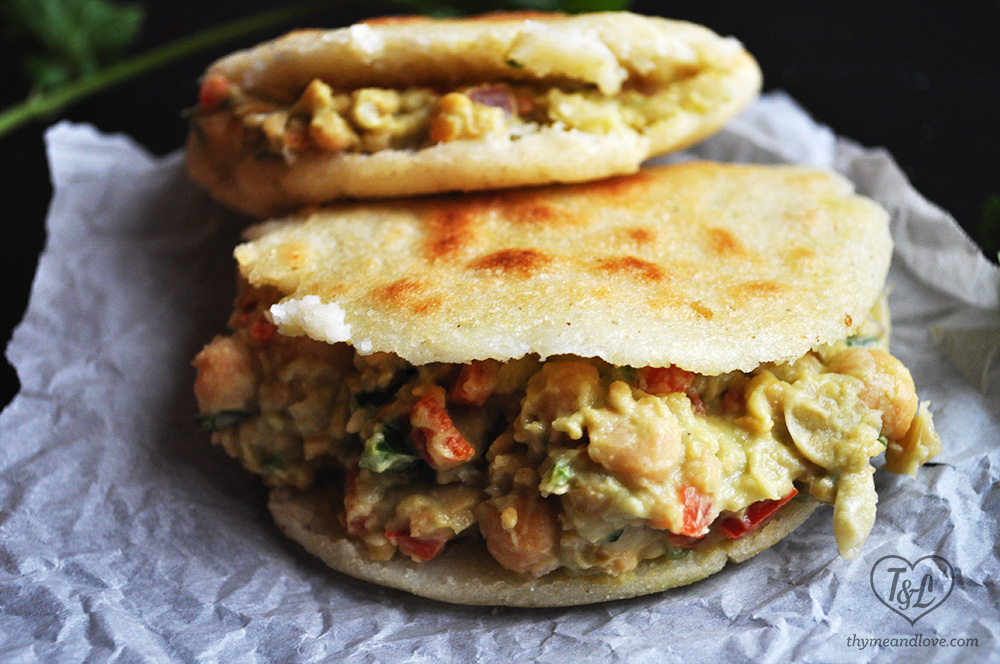 Avocado + Chickpea Arepas