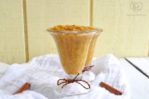 Vegan Pumpkin Spice Rice Pudding. Delicious served warm or cold; perfect for the fall!