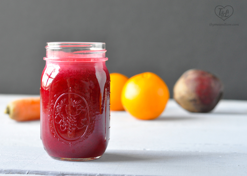 Beet and 2025 orange juice