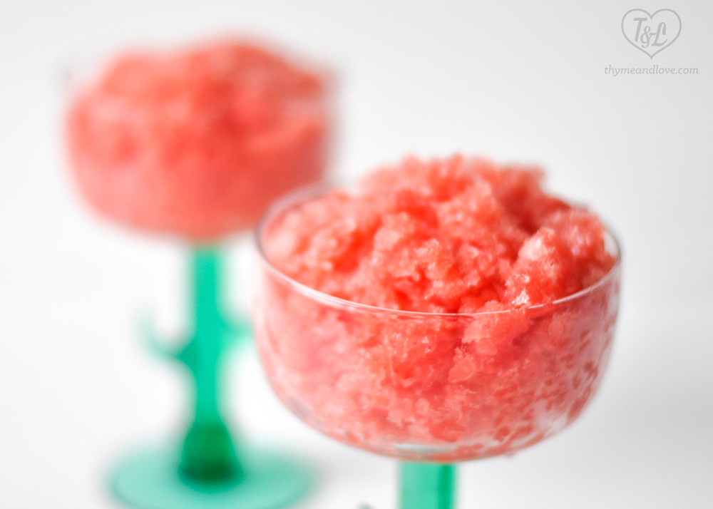 Watermelon Granita is the perfect treat to cool you down on a hot summer day! It is light and refreshing! #summer #dessert #watermelon #vegan 