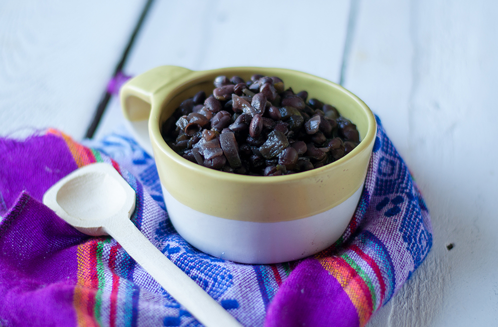 Slow Cooker Black Beans inspired by Venezuela. Make a batch on the weekend to enjoy throughout the week. 