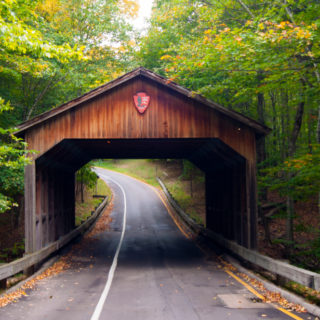 The covered bridge along the Pierce Stocking Scenic Drive at Sleeping Bear Dunes. #puremichigan #travel