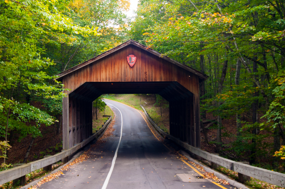 The covered bridge along the Pierce Stocking Scenic Drive at Sleeping Bear Dunes. #puremichigan #travel 