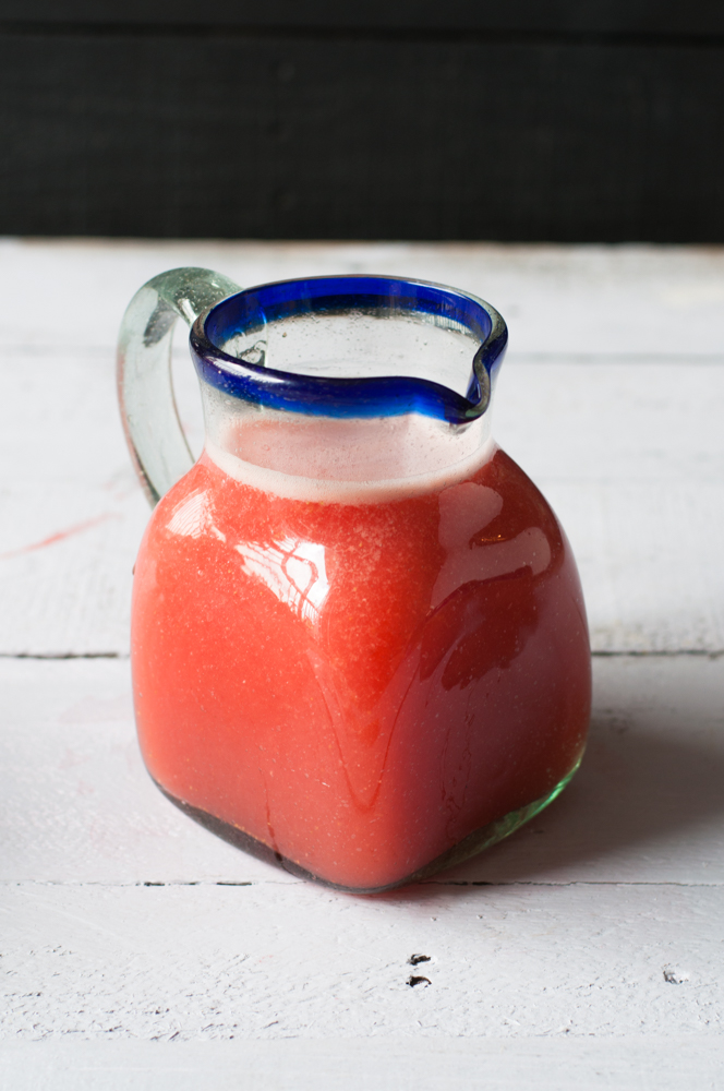 Orange Strawberry Agua Fresca. A vitamin packed drink that is great served anytime of year. In the winter months it's a great way to add vitamin c to your diet. 