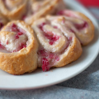 Holiday baking with Immaculate Baking. Bright lemon and raspberry cream cheese filling. Easy and perfect for holiday entertaining.