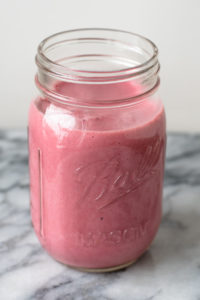 Strawberry Banana Peanut Butter Smoothie. A creamy and refreshing smoothie perfect any time of year.