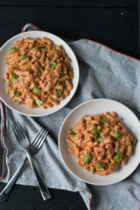 Creamy Vegan Penne alla Vodka is perfect for a date night at home. It also would make a great Valentine's Day meal. #vegan #pasta