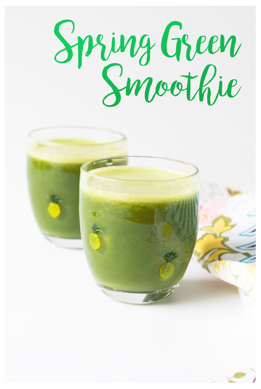 Spring Green Smoothie is the perfect way to start your day. It is full of vitamins plus it's delicious! 