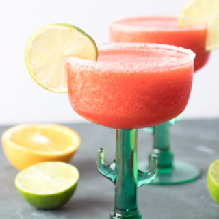 These sweet fruity Frozen Strawberry Margaritas are perfect for summer entertaining.