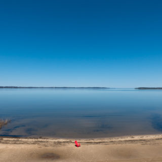 View of the East Grand Traverse Bay in Traverse City, Michigan