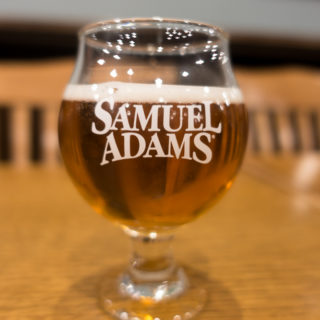 Sampling experimental beers at the tasting room at Sam Adams Brewery in Boston