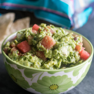 This Watermelon Guacamole is light and refreshing. Perfect for chip dipping!