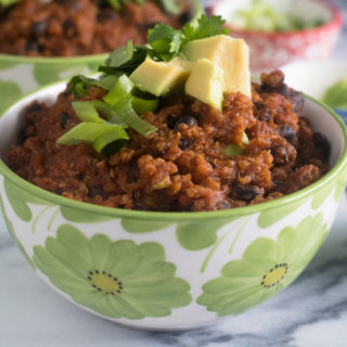 Slow Cooker Pumpkin Chili is perfect for a chilly fall evening. The slow cooker does all the work!