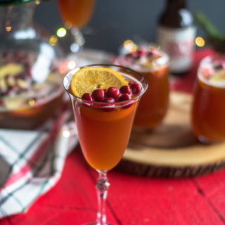 This festive Christmas Beer Sangria is perfect for all the beer lovers in your family. #christmas #drink