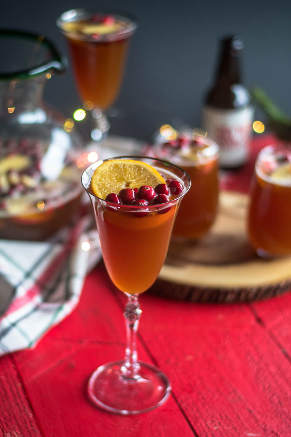 This festive Christmas Beer Sangria is perfect for all the beer lovers in your family. #christmas #drink