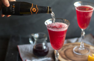 A light, refreshing cocktail made with just 3 ingredients! Perfect for a date night at home!