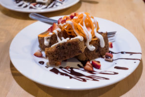 Vegan Carrot Cake from Sage's Cafe located in Salt Lake City.