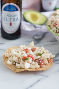 This Mexican Cauliflower Ceviche is inspired by traditional Mexican ceviche. It is light and healthy. #MiCervezaPremium #AD