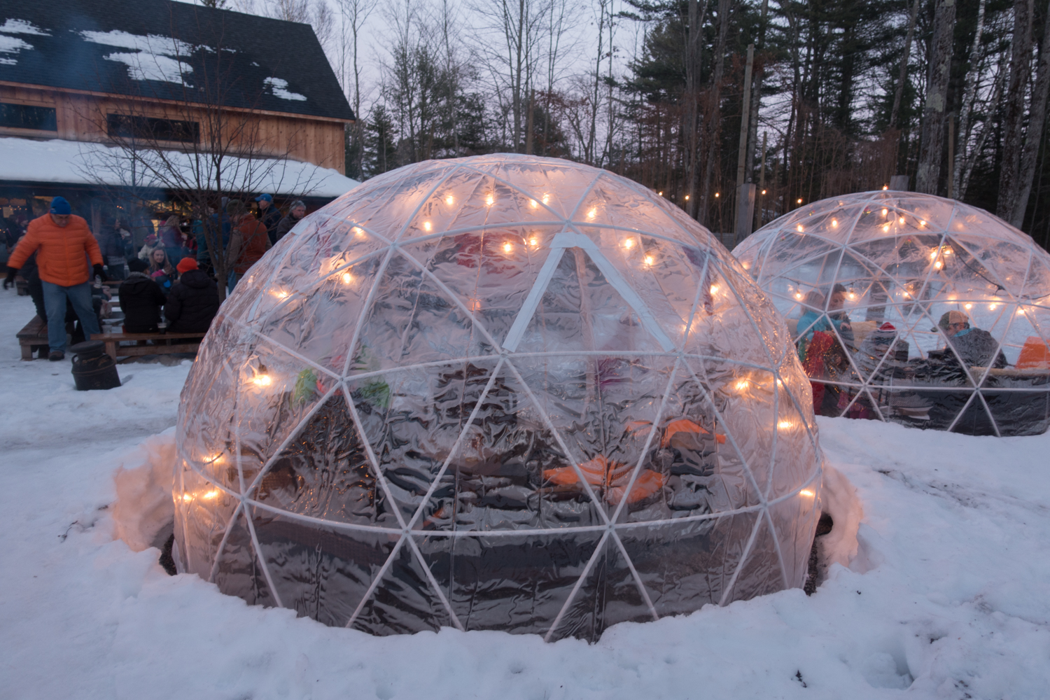igloos at Hop Lot Brewing, located in Sutton's Bay. 