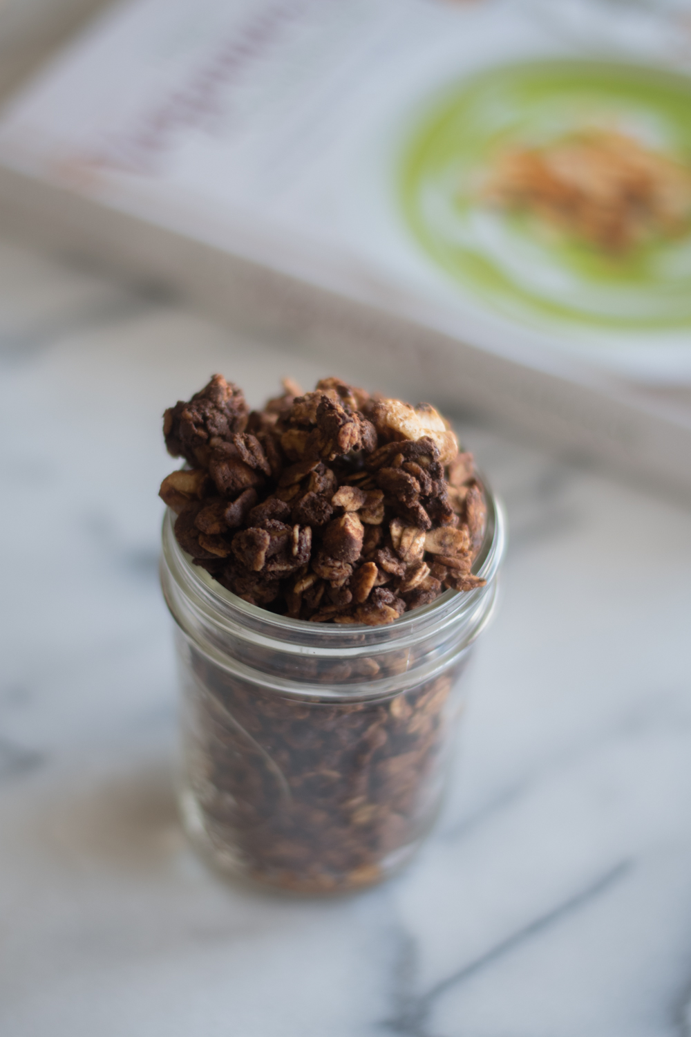 Nutty Chocolate Granola from The Veginner's Cookbook is the perfect breakfast for chocolate lovers! #breakfast #vegan 