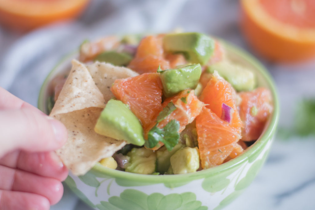 Orange Avocado Salsa is a bright flavorful salsa that's perfect for chip dipping!