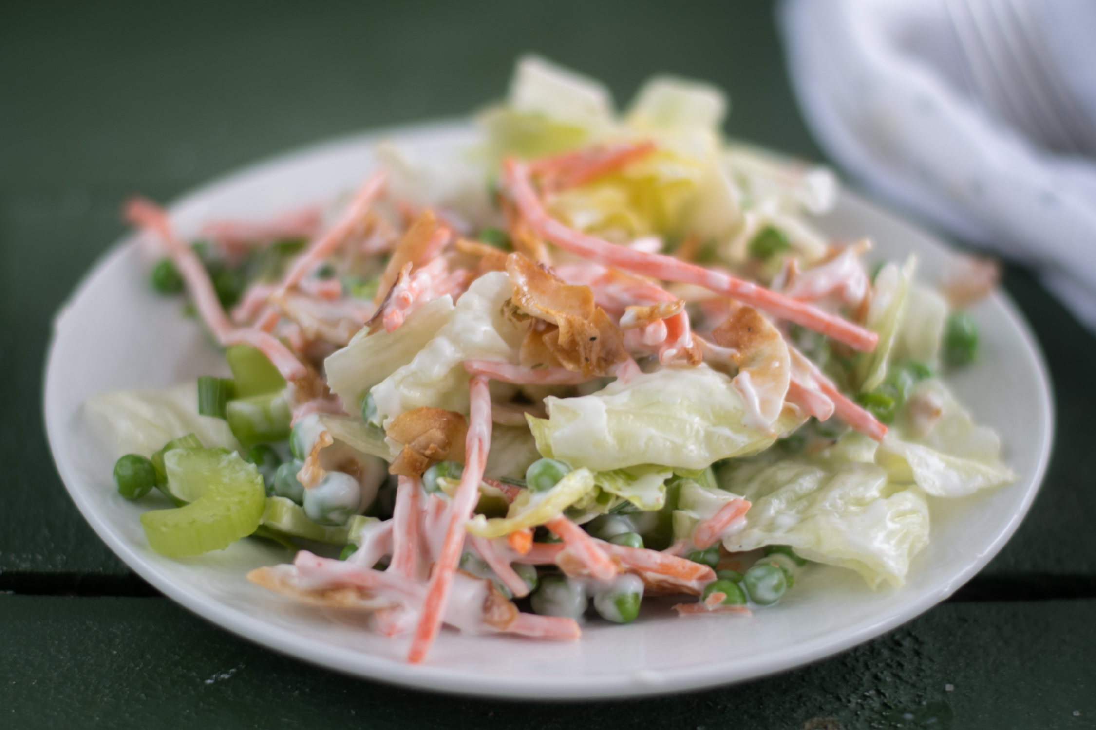 Vegan 7 Layer Salad is an updated version of a traditional Midwest layered salad. It is even better the next day!