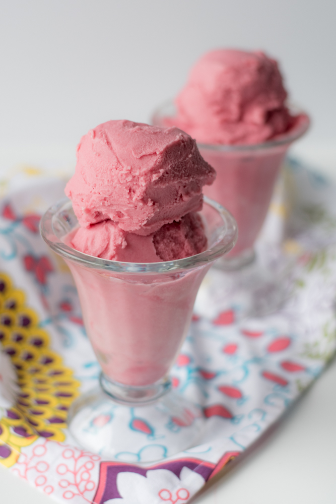 This Blood Orange Sherbet is creamy, slightly sweet and tart and dairy-free! 