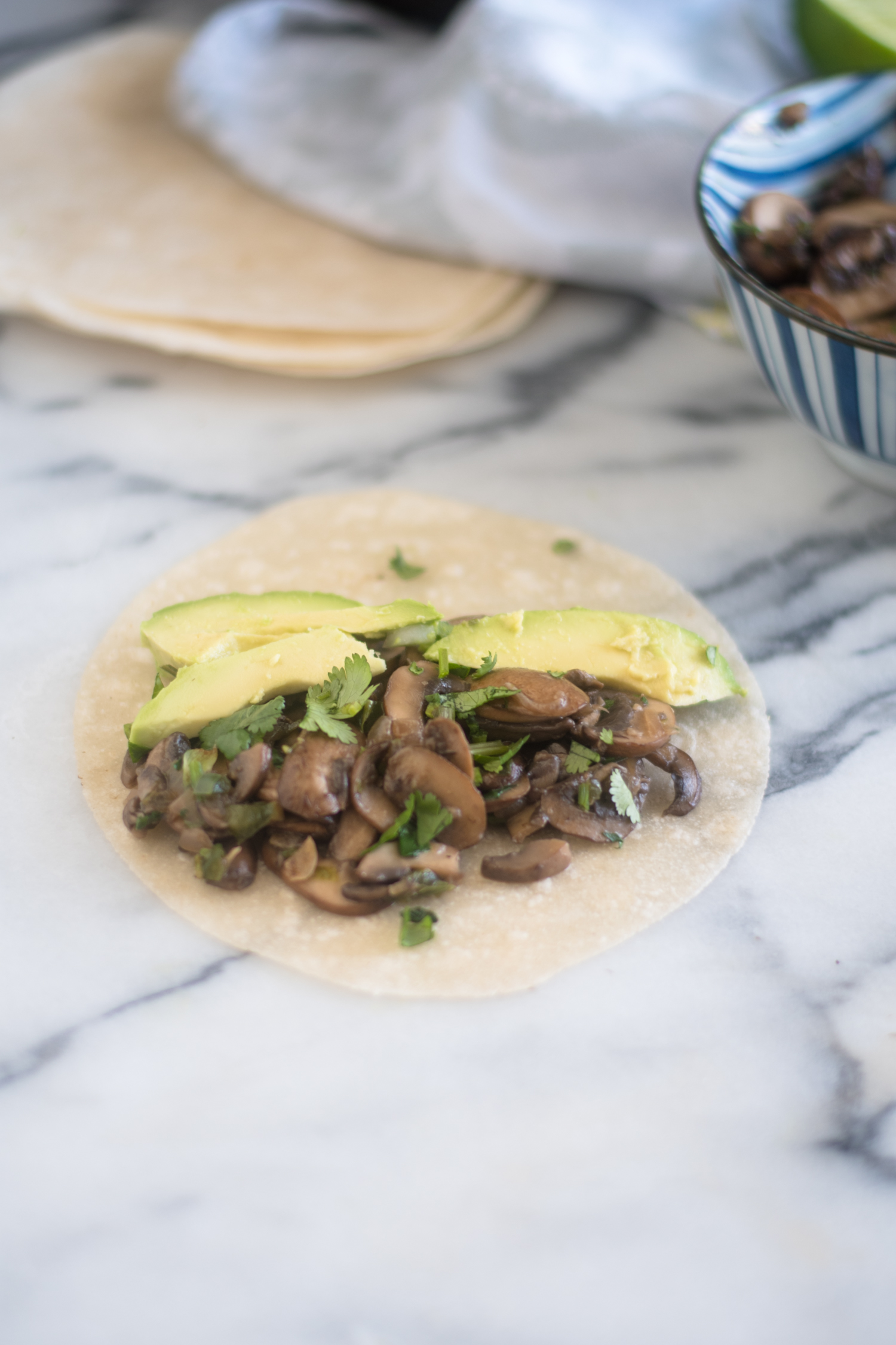 Have dinner on the table in less than 30 minutes with these Easy Mushroom Tacos.