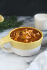 This Potato and Cabbage Soup is a hearty vegan soup recipe that is perfect for the colder months.