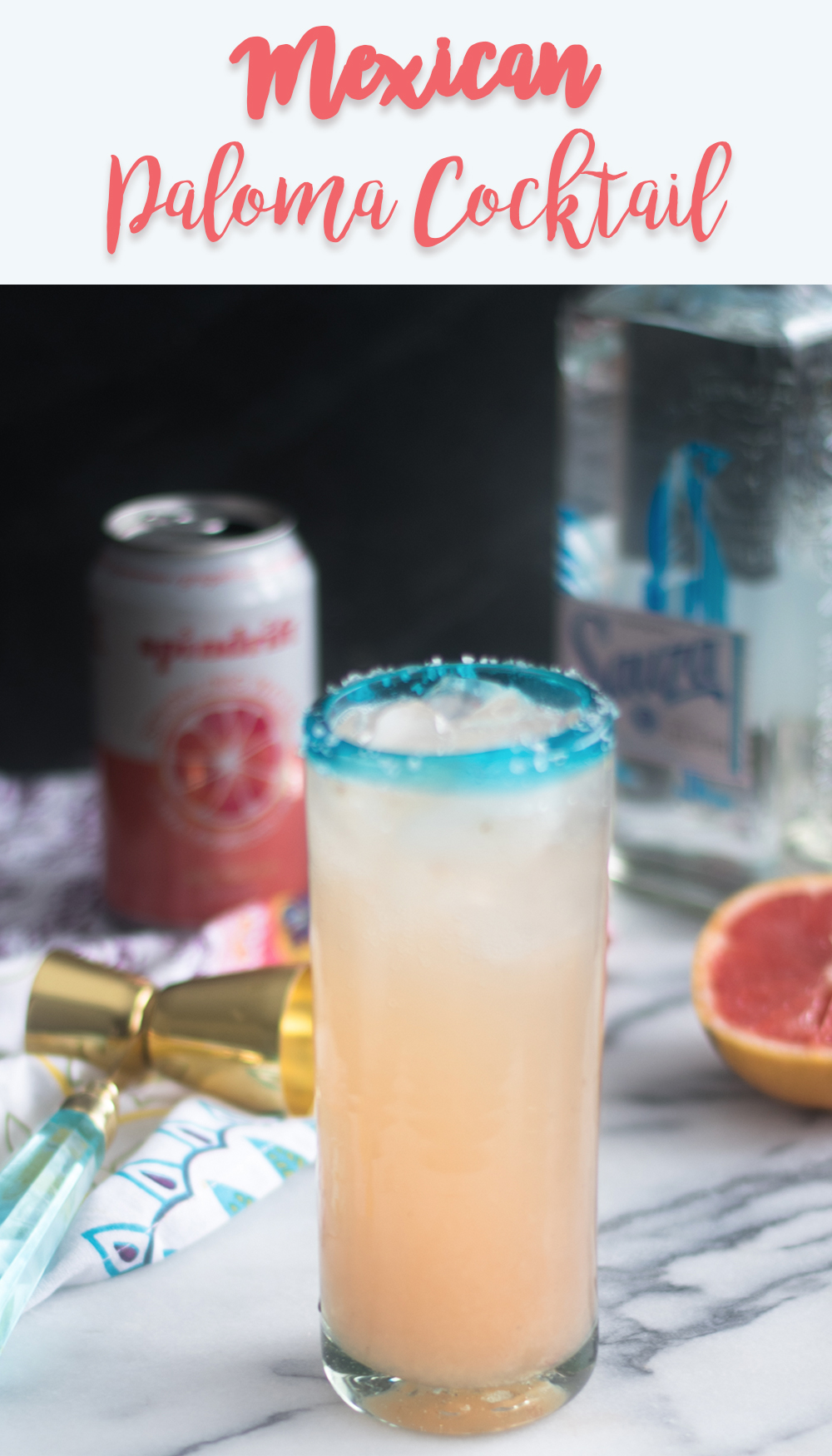 Mexican Paloma Cocktail es un cóctel ligero y refrescante hecho con tequila y jugo de toronja fresco. # Mexicano # bebida #vegan #cohete #coctel 