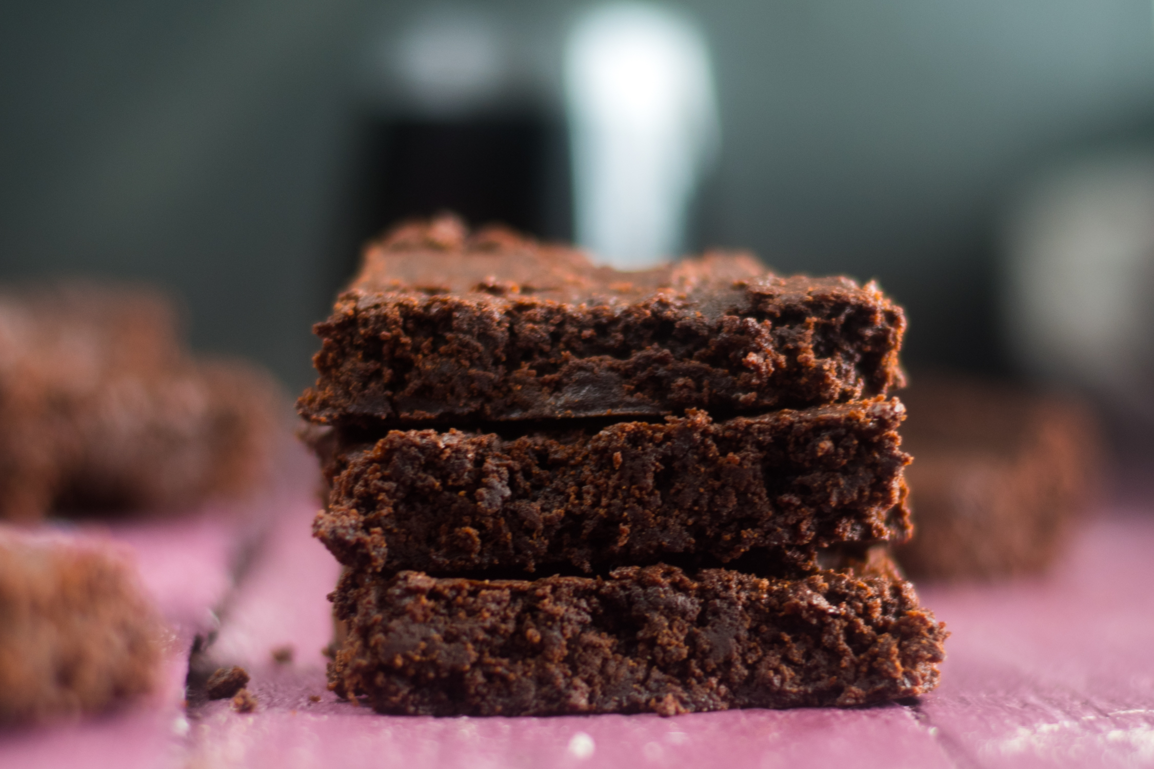 Vegan red wine brownies are rich, chocolatey. 