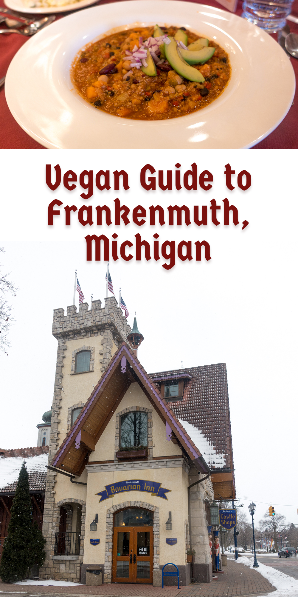 This Vegan Guide to Frankenmuth, Michigan will show you where you can find vegan options in Michigan's Little Bavaria. #travel #vegan #vegantravel #Michigan #Frankenmuth #food #Midwest 