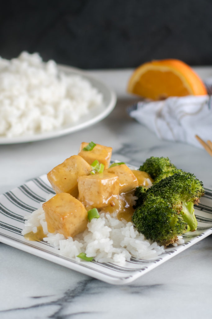 This easy and simple recipe for Vegan Orange Tofu is inspired by the popular Chinese dish. This vegan version is just as good as the original! This recipe is also gluten-free and oil-free