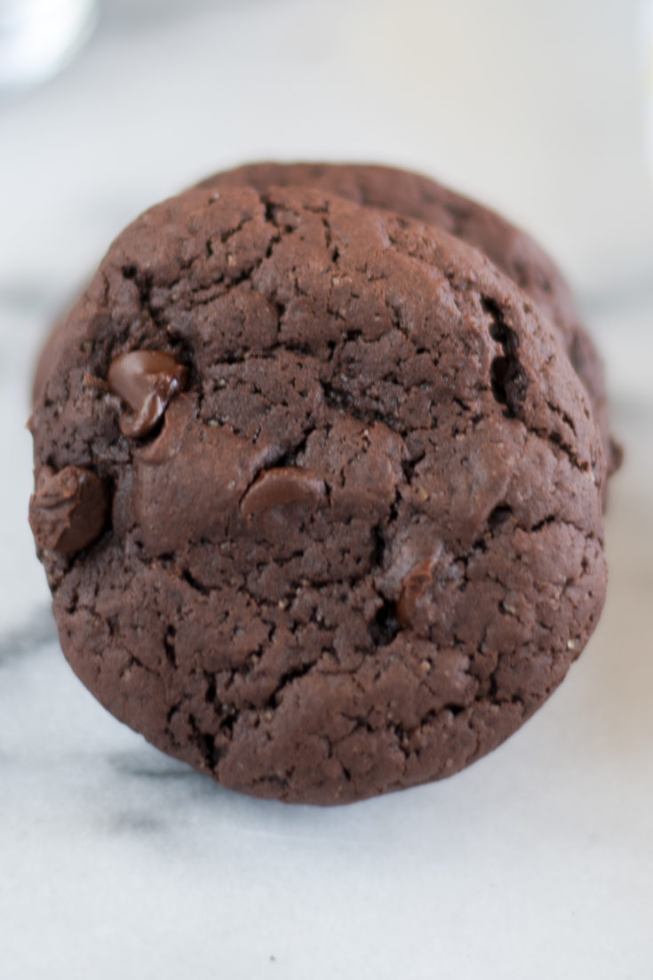 Vegan Double Chocolate Cookies - Thyme & Love