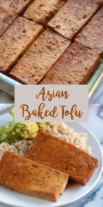 Tofu doesn't have to be bland and borning. Slices of tofu are baked in a sweet and tangy Asian ginger glaze. This glaze is a little sweet and sticky. #tofu #recipes #vegan #vegetarian #healthy #recipes #plantbased #Asian