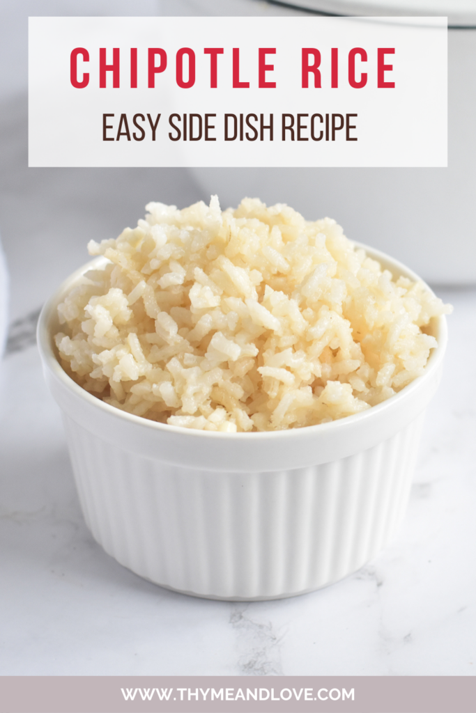 Looking to elevate basic white rice? Give this Chipotle White Rice a try the next time that you make rice. Easy rice dish perfect for taco night. 