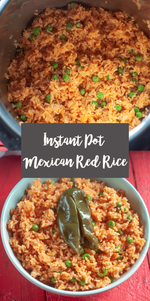It is so easy to make this Instant Pot Mexican Red Rice! This is the perfect side dish to any Mexican inspired meal! #Rice #Mexican #Vegan #recipes #glutenfree #side #receta #Veganmexican #dinner #easyrecipes #onepot #food 