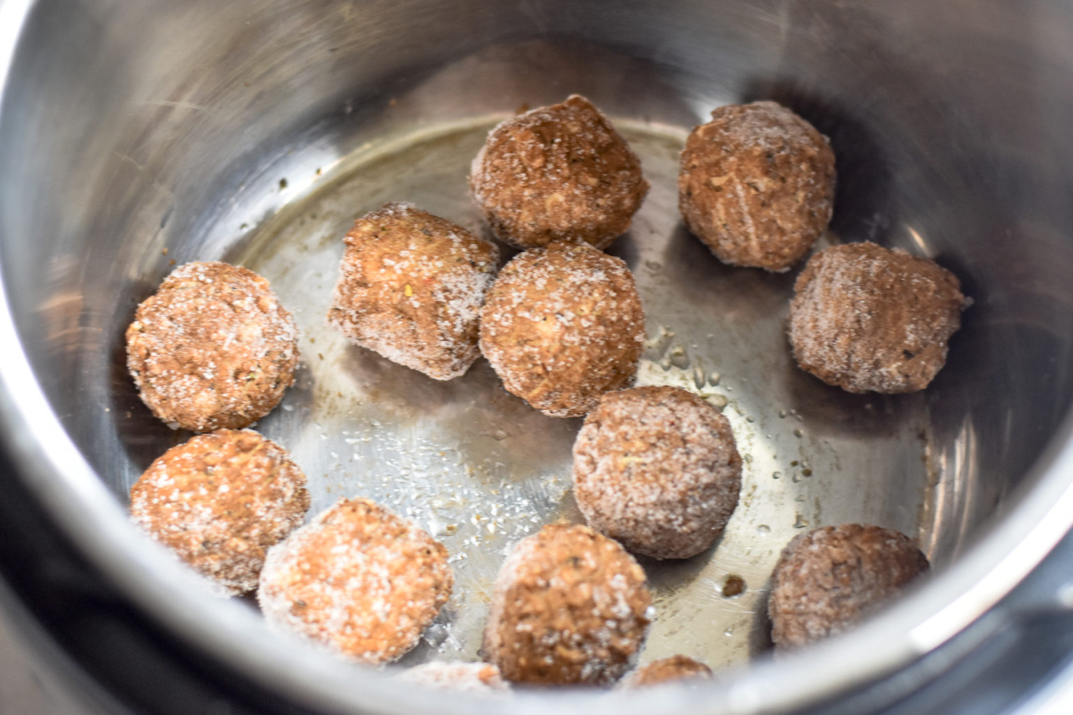 instant pot frozen meatballs with pasta Thyme & Love
