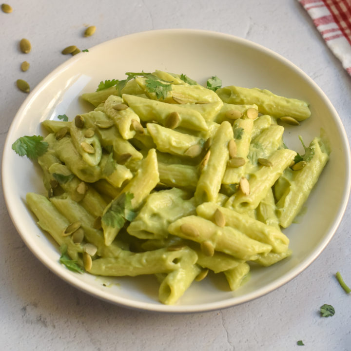 Avocado pasta is ready in less than 30 minutes. Perfect for an easy weeknight meal.