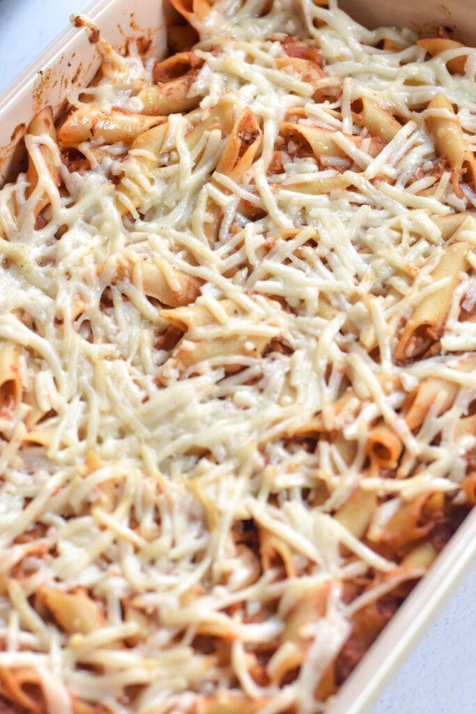 Vegan Baked Mostaccioli is ultimate easy comfort food meal, family friendly. and guaranteed to please both vegans and ominovres!