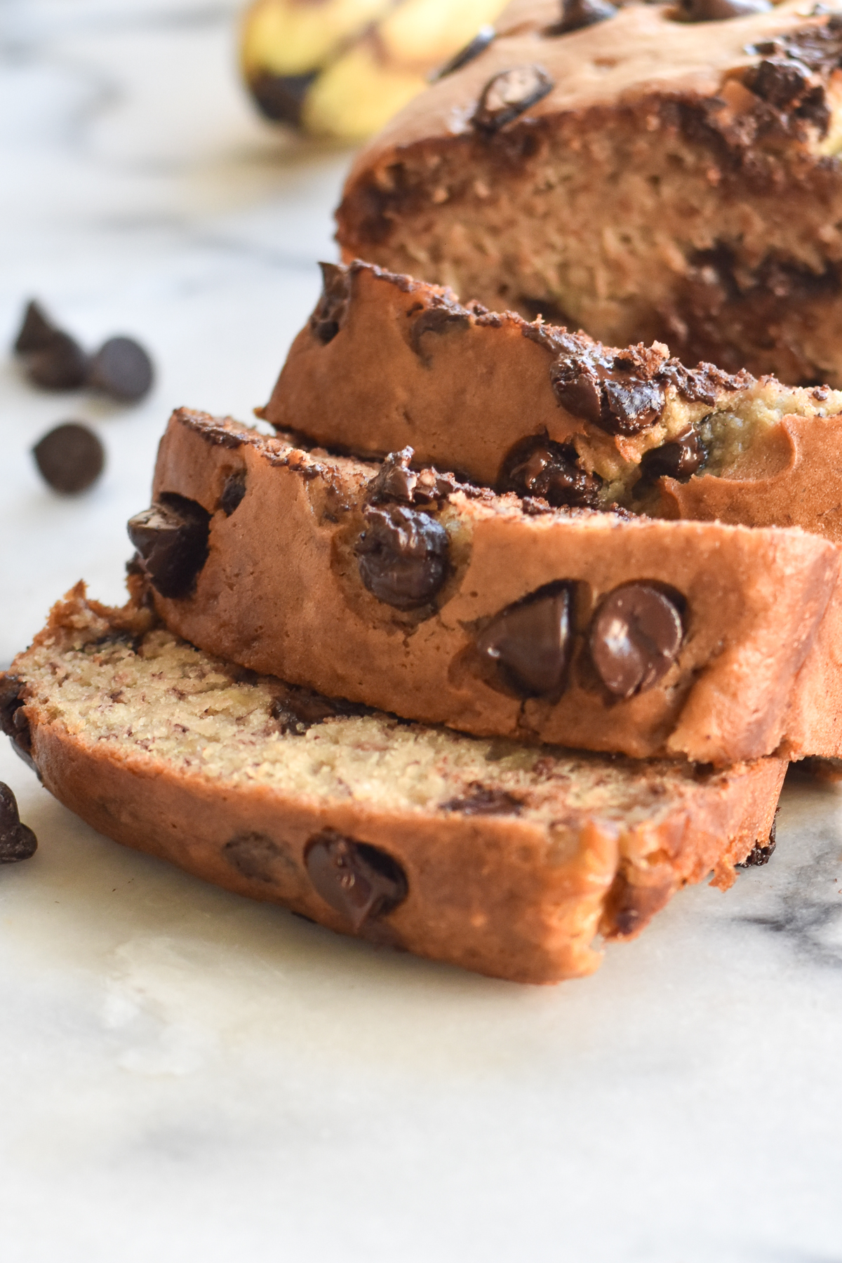 Classic banana bread gets a little chocolate twist!