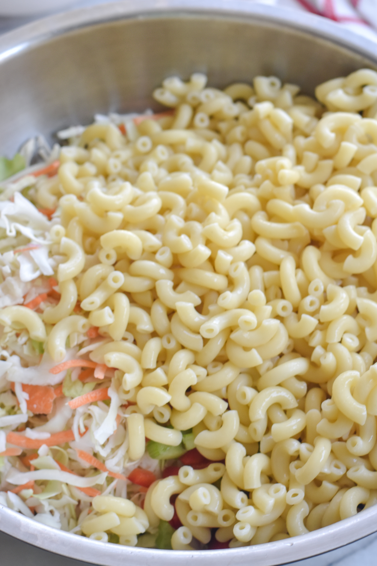 Coleslaw Macaroni Salad - Thyme &amp; Love
