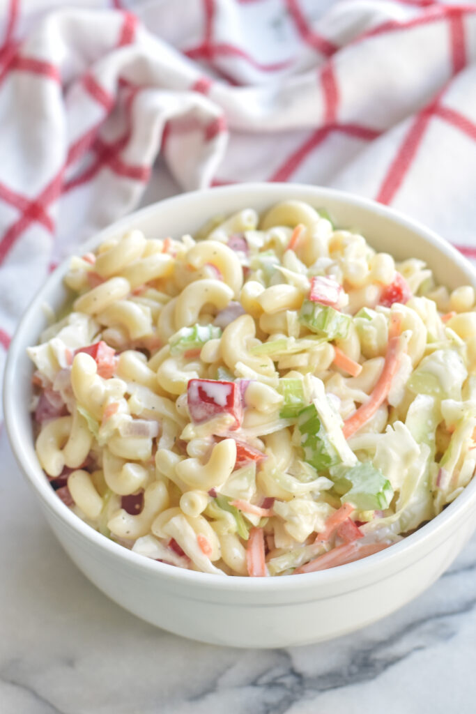 Macaroni Coleslaw Salad is going to be your new favorite side dish to a summer potluck or BBQ.