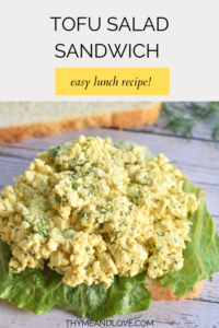 Don't feel like cooking? This easy tofu salad sandwich is an easy recipe perfect when you don't want to heat up the kitchen.