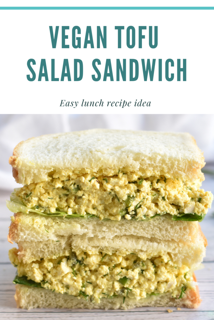Vegan Tofu Salad Sandwich is a quick, easy protein packed plant-based lunch option.