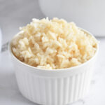 White rice get a spicy kick from a chipotle pepper in adobo sauce. This is a great side to serve with tacos.