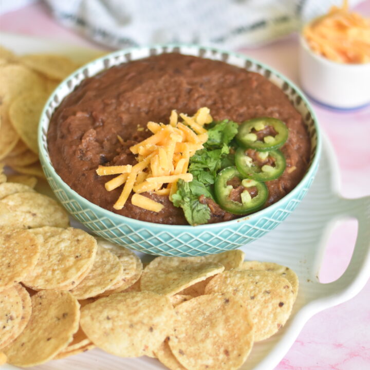 Vegan Bean Dip is an easy, tasty appetizer recipe that's perfect for parties and game day.